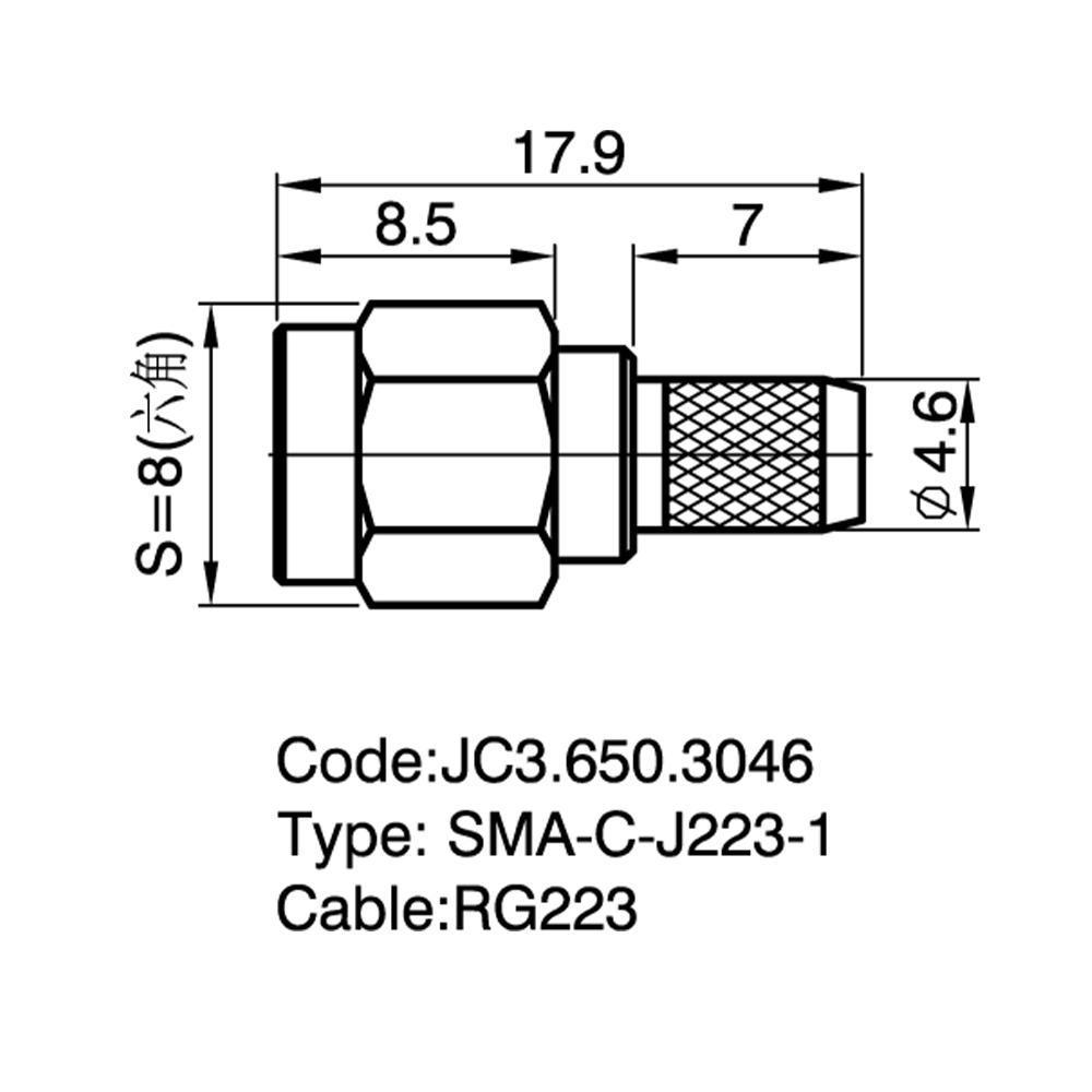 JC3.650.3046  SMA-C-J223-1