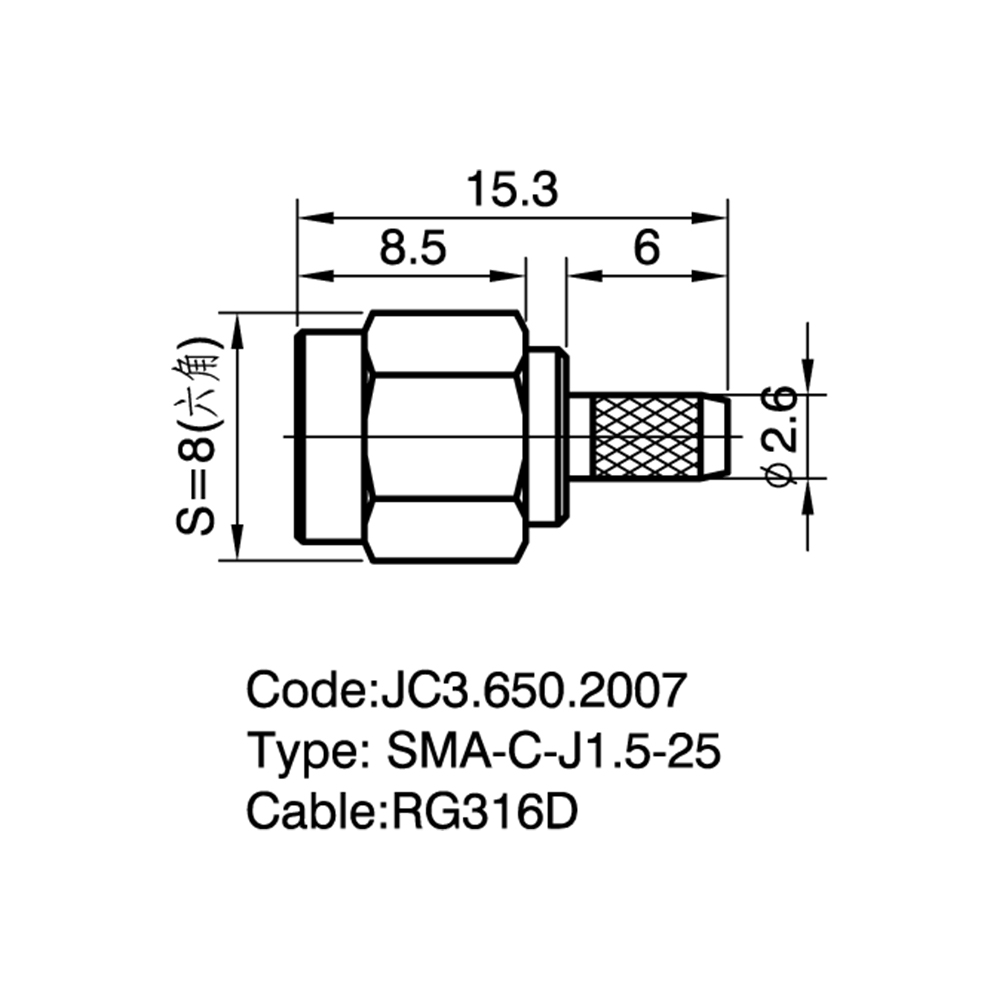 650.2007  SMA-C-J1.5-25