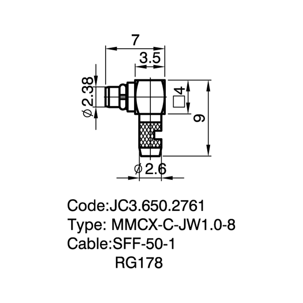 JC3.650.2761   MMCX-C-JW1.0-8