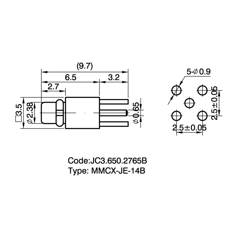 JC3.650.2765B  MMCX-JE-14B