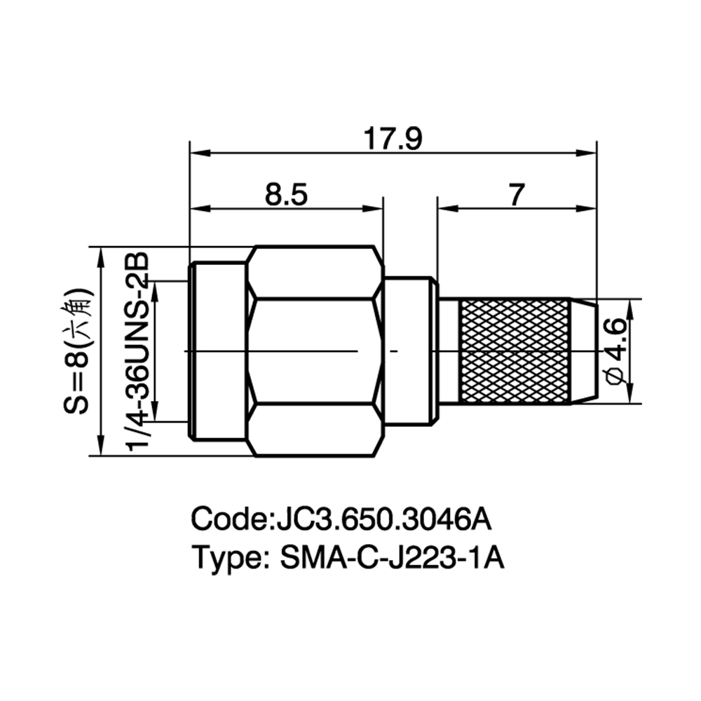 650.3046  SMA-C-J223-1A