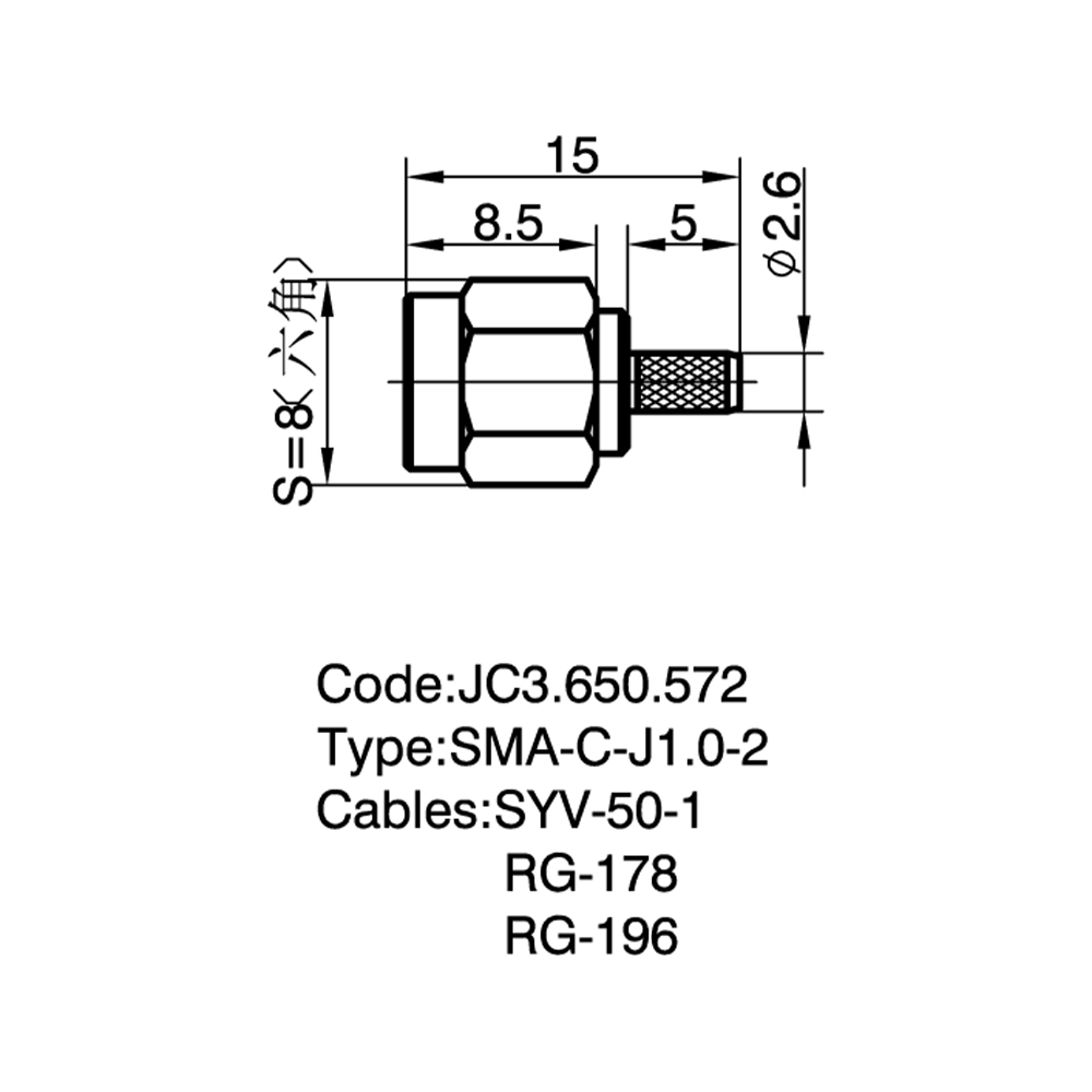 JC3.650.572  SMA-C-J1.0-2
