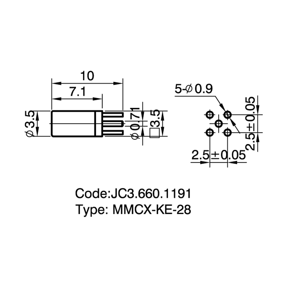 660.1191  MMCX-KE-28