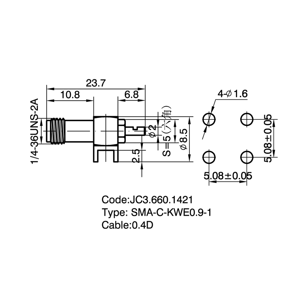 JC3.660.1421  SMA-C-KWE0.9-1