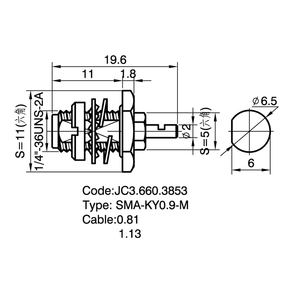 JC3.660.3853  SMA-KY0.9-M