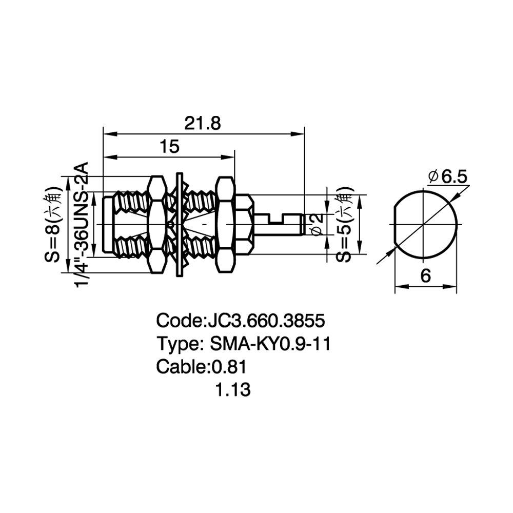 JC3.660.3855  SMA-KY0.9-11