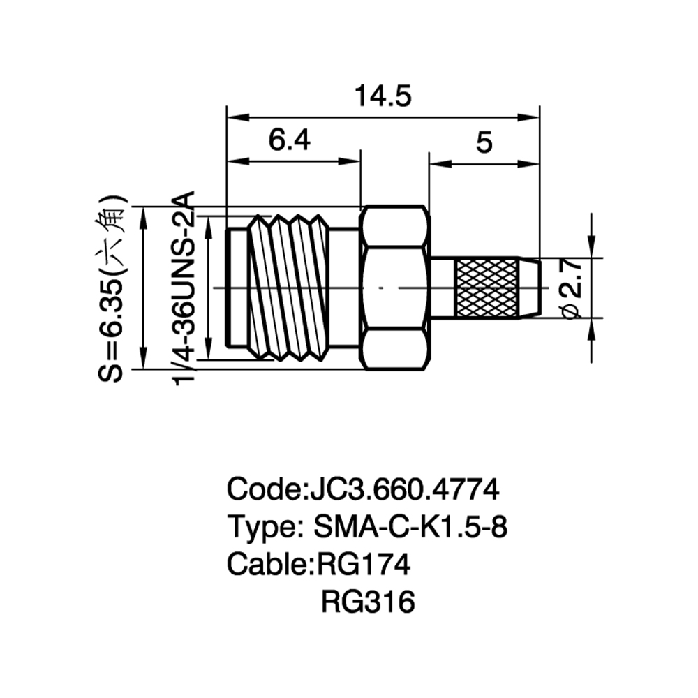 JC3.660.4774  SMA-C-K1.5-8