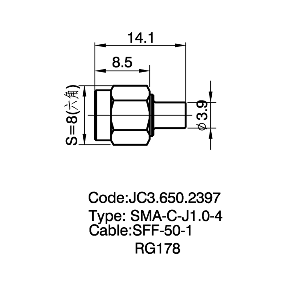 JC3.650.2397  SMA-C-J1.0-4