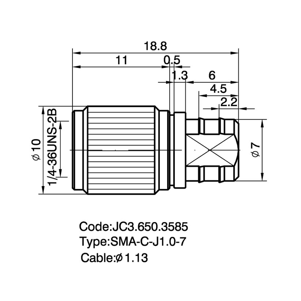 JC3.650.3585  SMA-C-J1.0-7