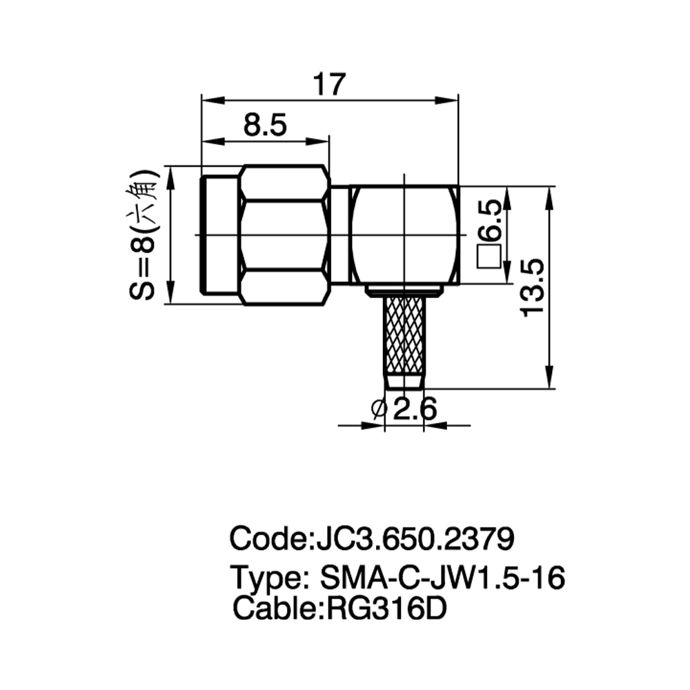 JC3.650.2379  SMA-C-JW1.5-16