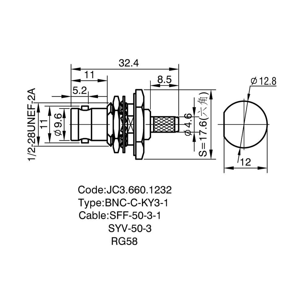 JC3.660.1232  BNC-C-KY3-1