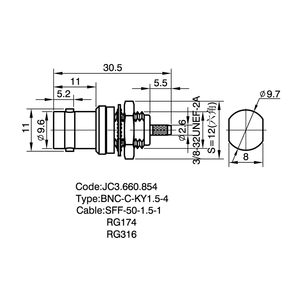 JC3.660.854  BNC-C-KY1.5-4