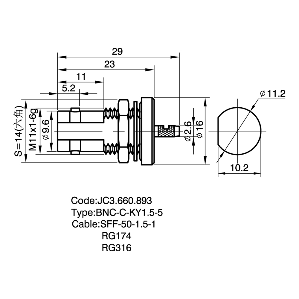 JC3.660.893  BNC-C-KY1.5-5