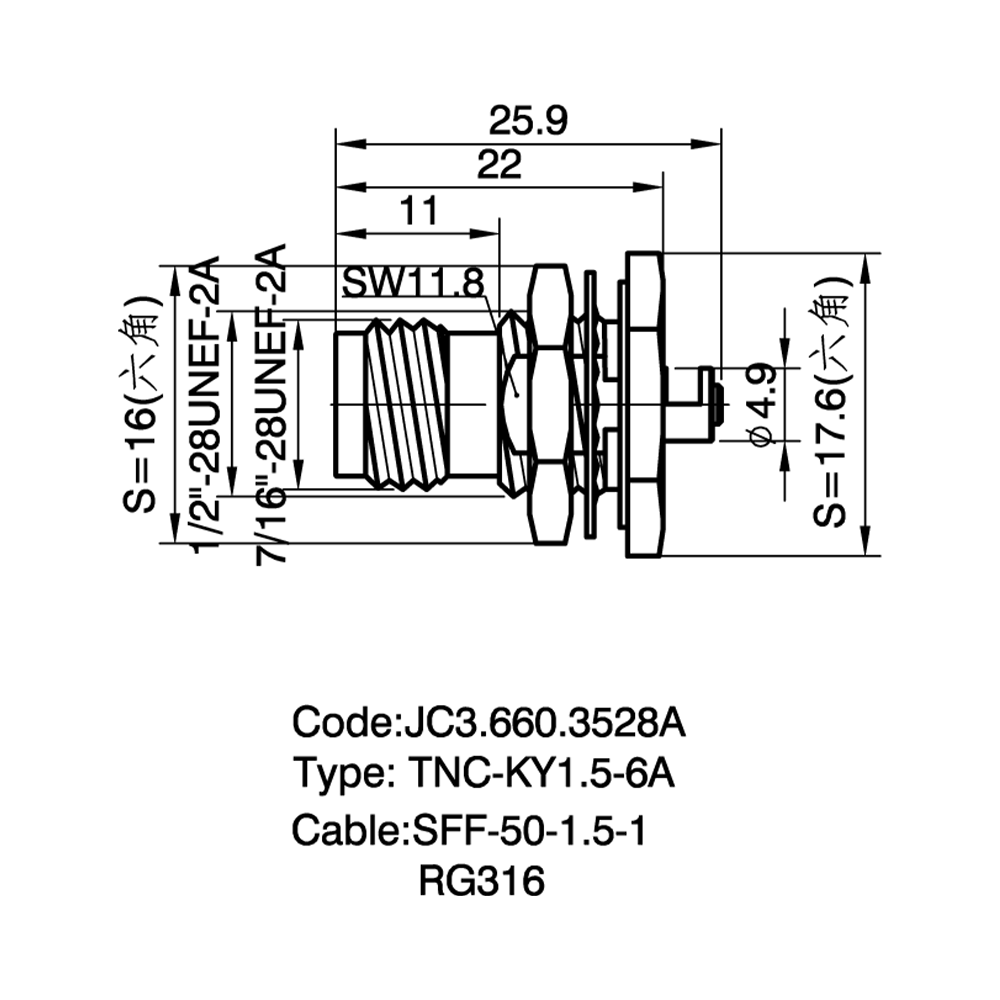 JC3.660.3528A  TNC-KY1.5-6A