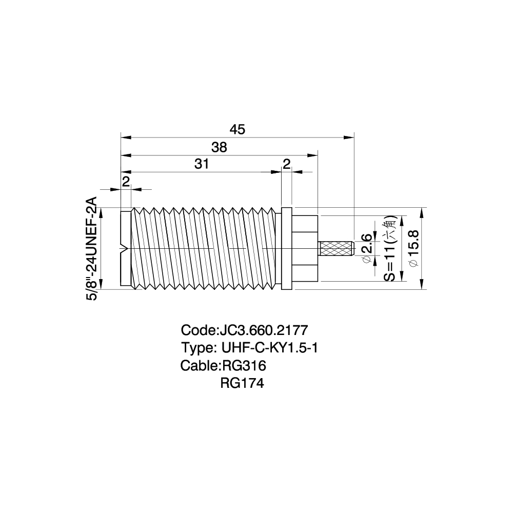 JC3.660.2177  UHF-C-KY1.5-1
