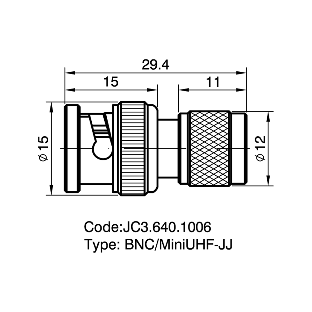 JC3.640.1006  BNC-MINIUHF-JJ