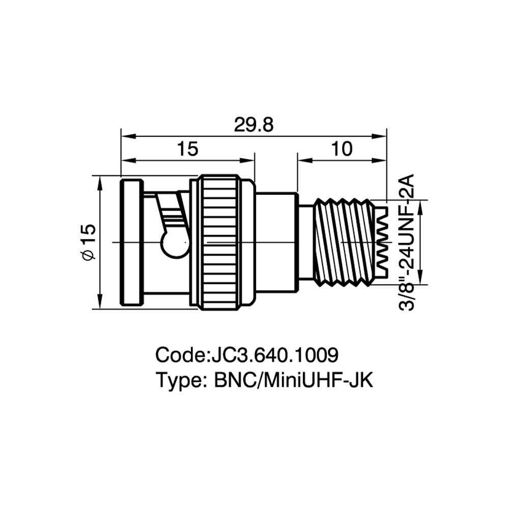 JC3.640.1009  BNC-MINIUHF-JK