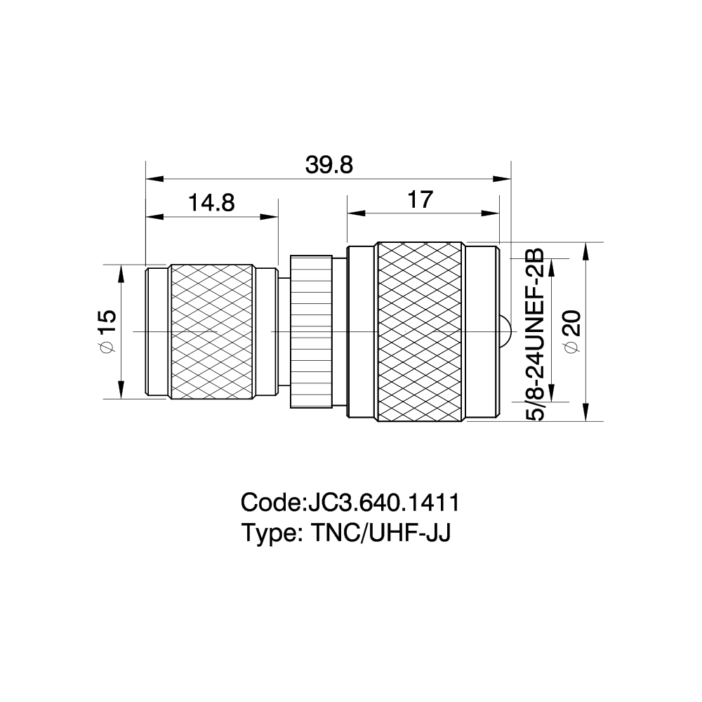JC3.640.1411  TNC-UHF-JJ