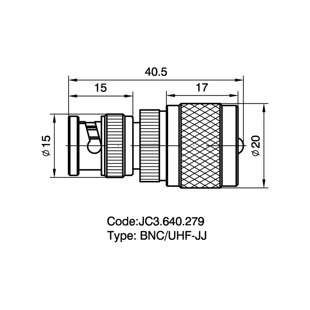 JC3.640.279  BNC-UHF-JJ