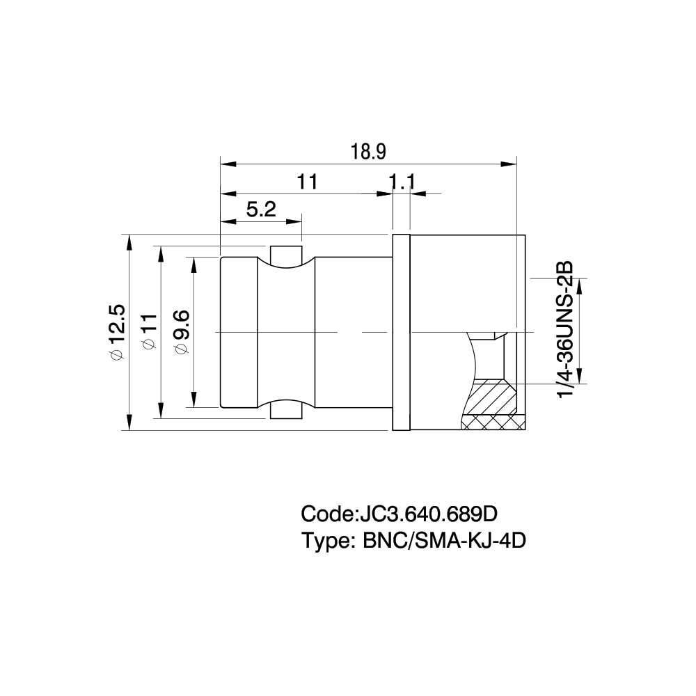 JC3.640.689D  BNC-SMA-KJ-4D